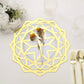 6 Pack | 13inch Metallic Gold Foil Laser Cut Geometric Star Placemats