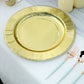 350 GSM Sunray Metallic Gold Disposable Round Charger Cardboard Serving Tray 9 Inch 25 Pack