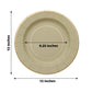 25 Pack | 13inch Khaki Gold Rim Sunray Heavy Duty Paper Serving Plates