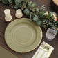 25 Pack | 13inch Khaki Gold Rim Sunray Heavy Duty Paper Serving Plates