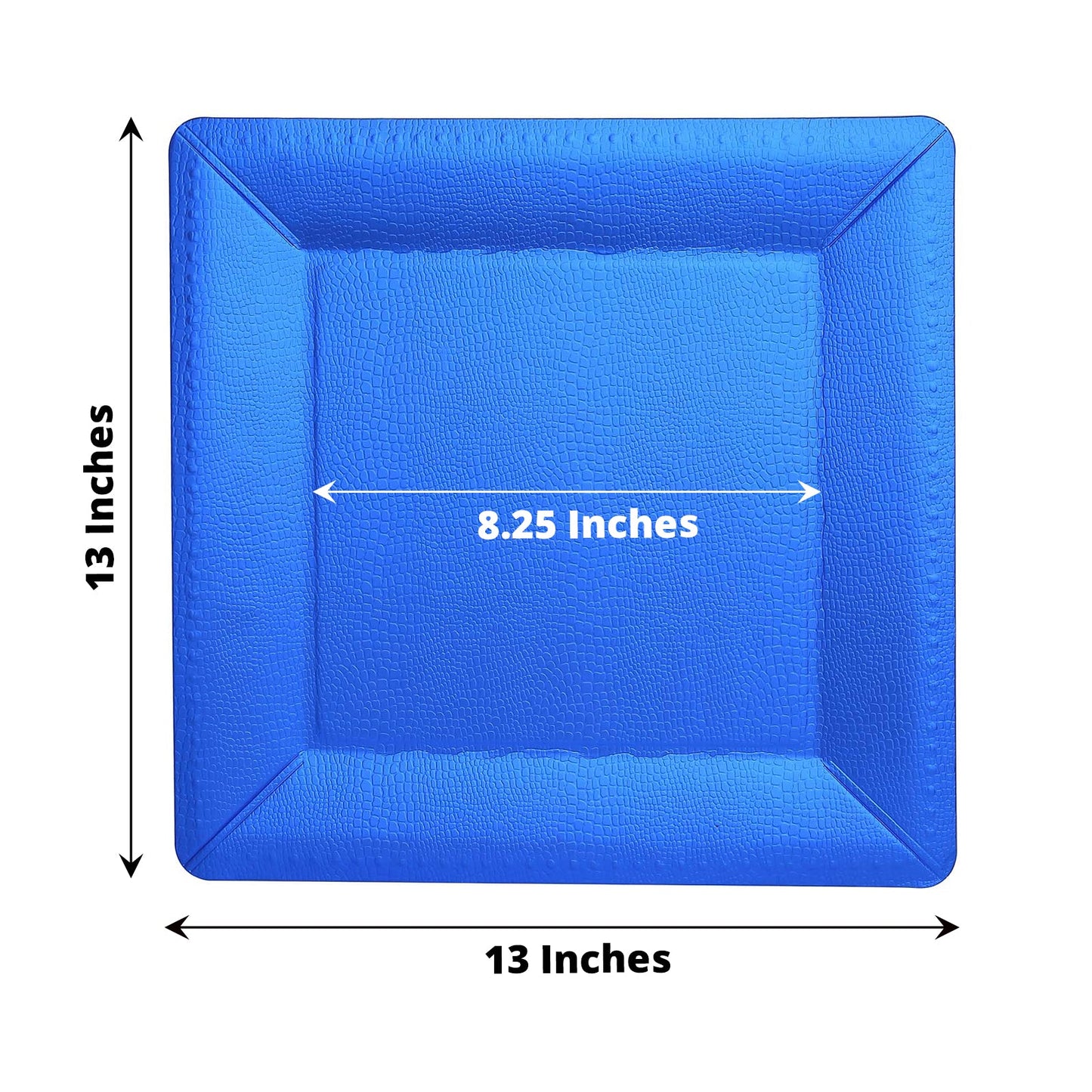 Royal Blue Cardboard Square Charger Plates