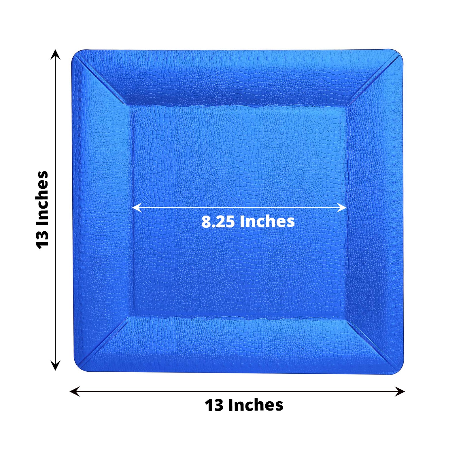 Royal Blue Cardboard Square Charger Plates