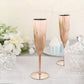 Rose gold disposable champagne flutes for celebrations and events.