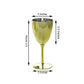 Gold disposable wine glasses, 8oz size, perfect for events or parties.