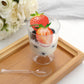 24 Pack | 5oz Clear Mini Ribbed Pedestal Plastic Dessert Cups With Spoons