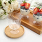 24 Pack | 5oz Clear Mini Ribbed Pedestal Plastic Dessert Cups With Spoons, Disposable Snack Cup Spoon Sets