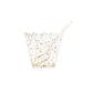 24 Pack | 2oz Gold Glittered Clear Plastic Dessert Cup and Spoon Set#whtbkgd