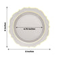 10 Pack 8 Inch Round Clear Disposable Plates With Gold Scalloped Rim