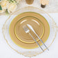 10 Pack | 10inch Regal Gold Round Plastic Dinner Plates