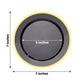 7" Regal Black and Gold Round Plastic Dessert Plates, 10 pack.