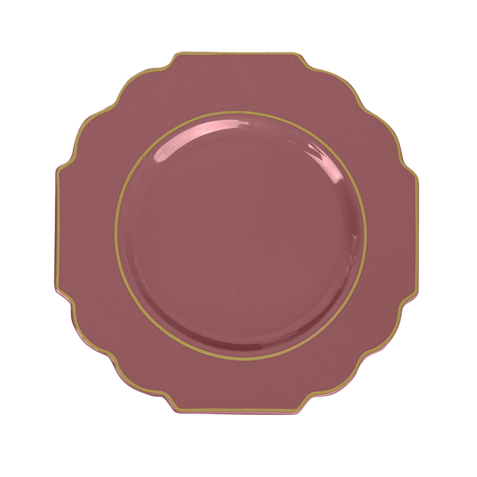 Gold Rimmed Plastic Appetizer Plates Cinnamon Rose#whtbkgd