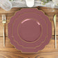 Cinnamon Rose Hard Plastic Dessert Plates With Gold Rim