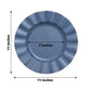 Ocean Blue Plastic & Foil Round Dinner Plates in 11 Inch Size