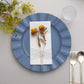 11 Inch Size Round Plates Ocean Blue Plastic & Foil