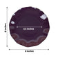 Purple Plastic Plates With Gold Ruffle For Desserts 6 Inch