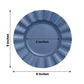 9" Ocean Blue Dinner Plate with Gold Ruffled Rim, Heavy Duty Disposable.