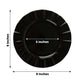 10 Pack Of Black Hard Plastic Gold Ruffled Rim Design Plates 9 Inch 