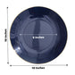 Gold Rimmed Navy Blue 10 Inch Round Dinner Plates 