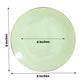 10pk Sage Green Appetizer Plates with Gold Rim