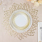 10 Pack | 7inch Clear / Gold Swirl Rim Plastic Dessert Appetizer Plates