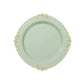 10 Pack | 10inch Round Plastic Dinner Plates in Vintage Sage Green