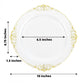 Vintage White Dinner Plates With Gold Baroque Rim 10 Pack 10 Inch