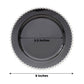 10 Pack | 8inch Black / Silver Beaded Rim Plastic Dessert Appetizer Plates, Disposable Salad Plates