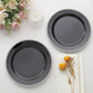 10-Pack Black Plastic Dessert Plates – 8" Round with Silver Beaded Rim, Disposable for Parties & Events