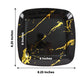 8" black and gold marble square disposable dessert plate