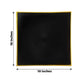 10" black and gold square disposable dinner plates for parties.