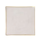 10 Pack | 10inch Clear / Gold Concave Modern Square Plastic Dinner Disposable Party Plates#whtbkgd