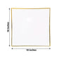 10 Inch White And Gold Concave Square Plastic Plates 10 Pack