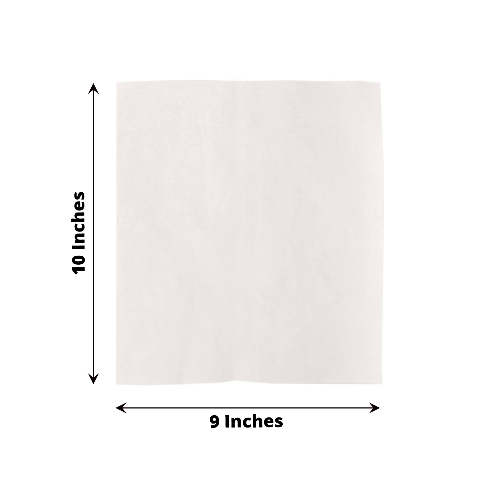 White pre-cut wax paper food basket liners, 9"x10", greaseproof sheets.