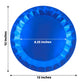 12 Inch Round Disposable Serving Paper Plates in Royal Blue with Geometric Design 400 GSM