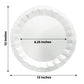 12 Inch Paper Charger Plate With Silver Geometric Prism Rim