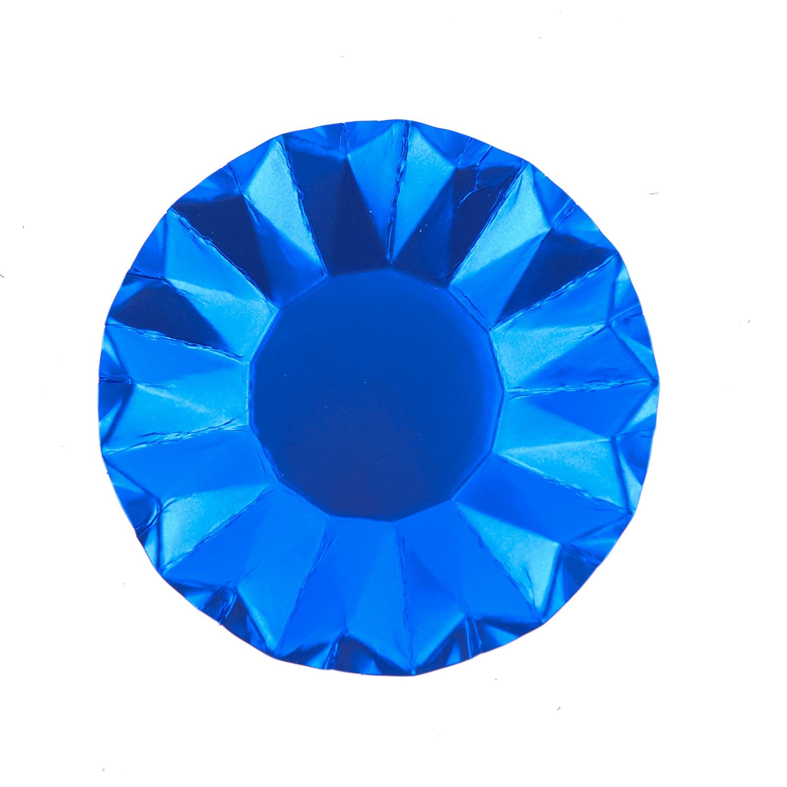 7 Inch 400 GSM Geometric Disposable Royal Blue Paper Plates 25 Pack#whtbkgd