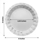 9 Inch Paper Dinner Plate With Silver Geometric Prism Rim
