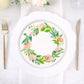 7 Inch Rose Peony Flower Wreath Design Paper Dessert Appetizer Plates 25 Pack