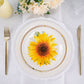 25 Pack | Sunflower 7" Dessert Appetizer Paper Plates, Disposable Party Plates