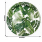9 Inch Tropical Palm Leaf Mix 300 GSM Disposable Dessert Salad Paper Plates 25 Pack 