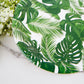 300 GSM Dessert Salad Disposable 9 Inch Paper Plates Tropical Palm Leaf Mix in Pack of 25 