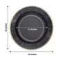 10 Inch Gold Rimmed Black Sunray Paper Plates For Serving Dinner