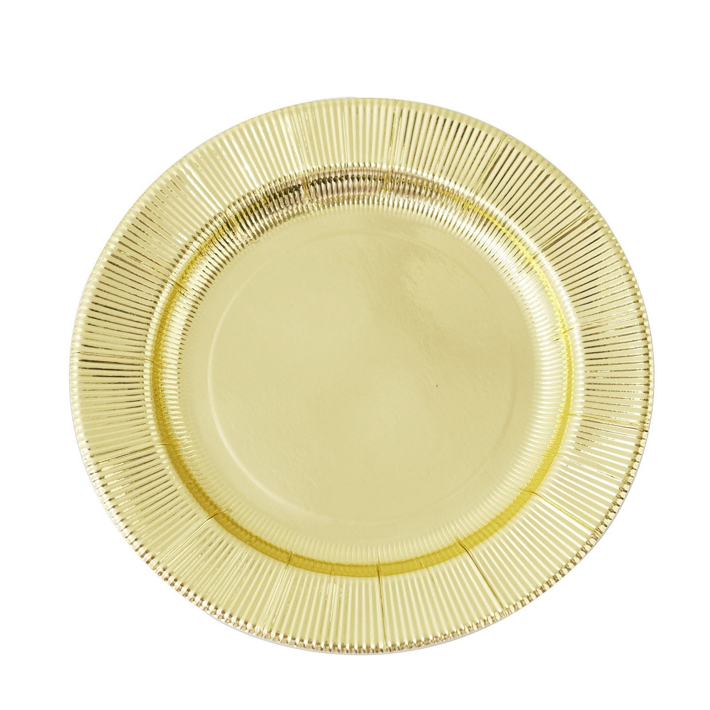 Dessert Gold Sunray Design Disposable Party Plates 8 Inch 25 Pack#whtbkgd