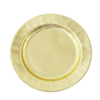 Elevate Your Table Settings with Gold Sunray Plates