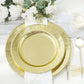Gold Sunray 8 Inch Dessert Plates 25 Pack