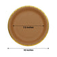 Natural Kraft Feet Paper Dessert Plates With Gold Lined Rim 25 Pack In 10 Inches