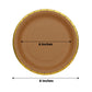 Natural Kraft Feet Paper Dessert Plates With Gold Lined Rim 25 Pack