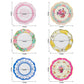 24 Pack | 9inch Vintage Mixed Floral Paper Dinner Plates With Scalloped Edge