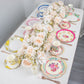 24 Pack | 9inch Vintage Mixed Floral Paper Dinner Plates With Scalloped Edge
