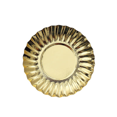 Elegant Presentation with Gold Scalloped Rim Plates